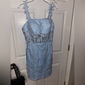 Homecoming Light Blue Lace Dress